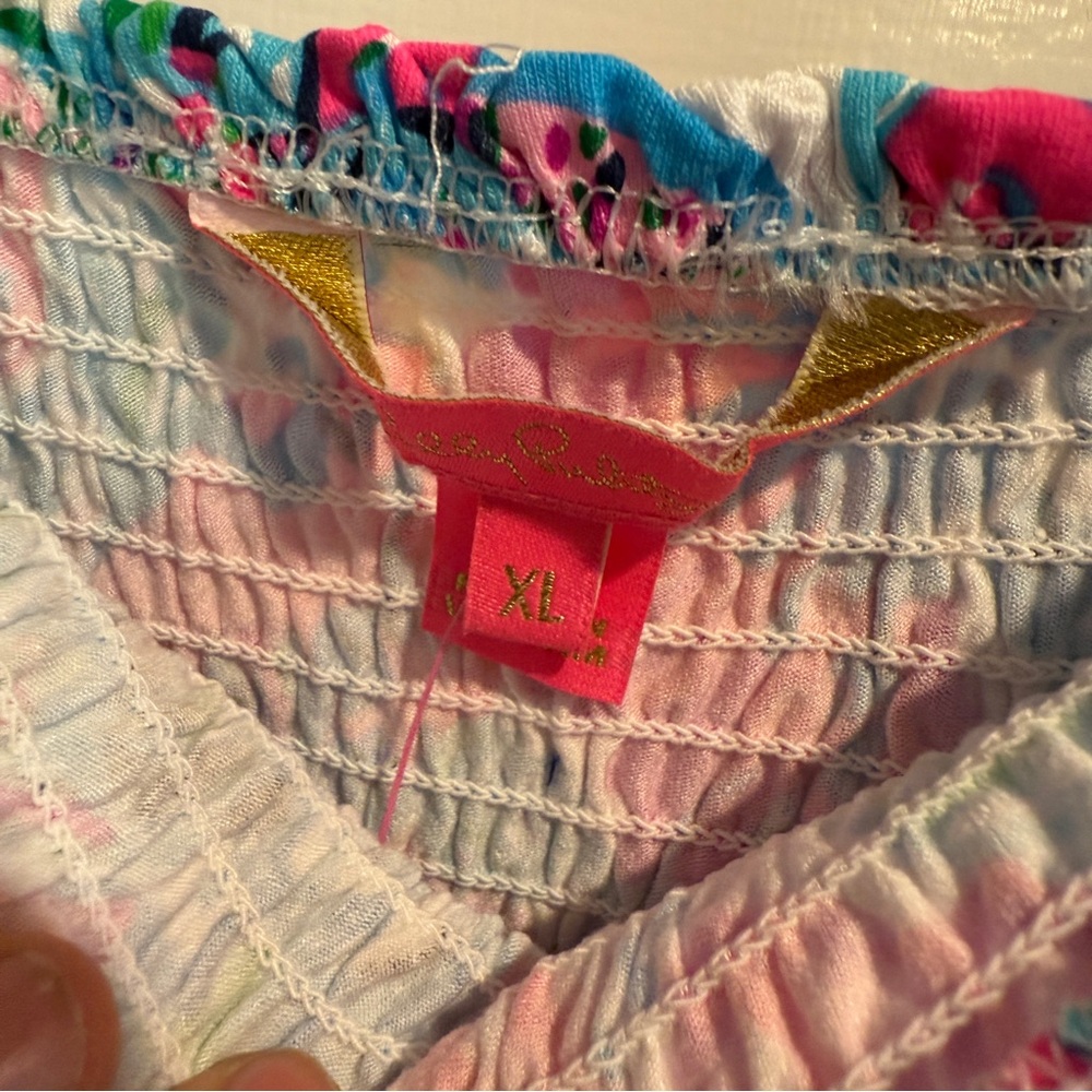 NWT Lilly Pulitzer Kailua Smocked Dress Paradise Petals - Picture 5 of 10